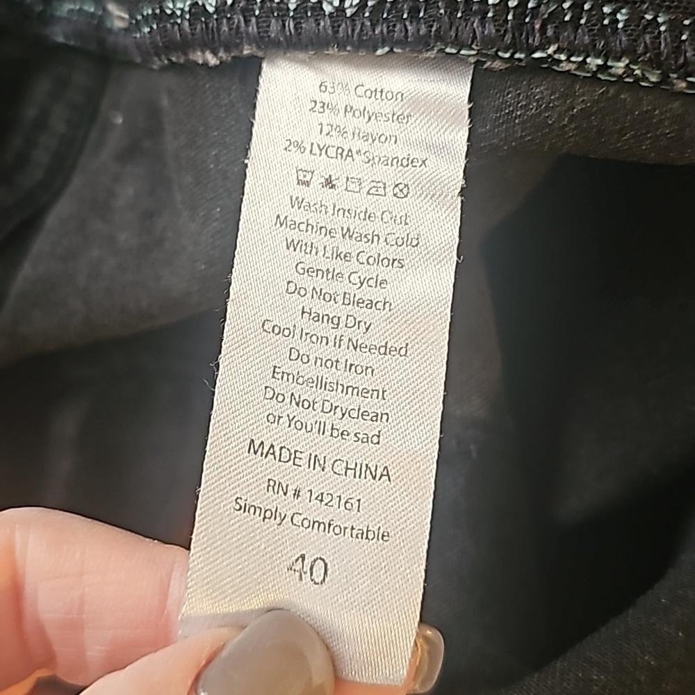 Lularoe sz 40 Essential wash black skinny jeans sz 20W WJ145 - Picture 5 of 6